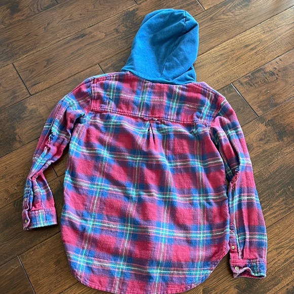 AMERICAN EAGLE hooded light-weight shacket - Picture 4 of 4